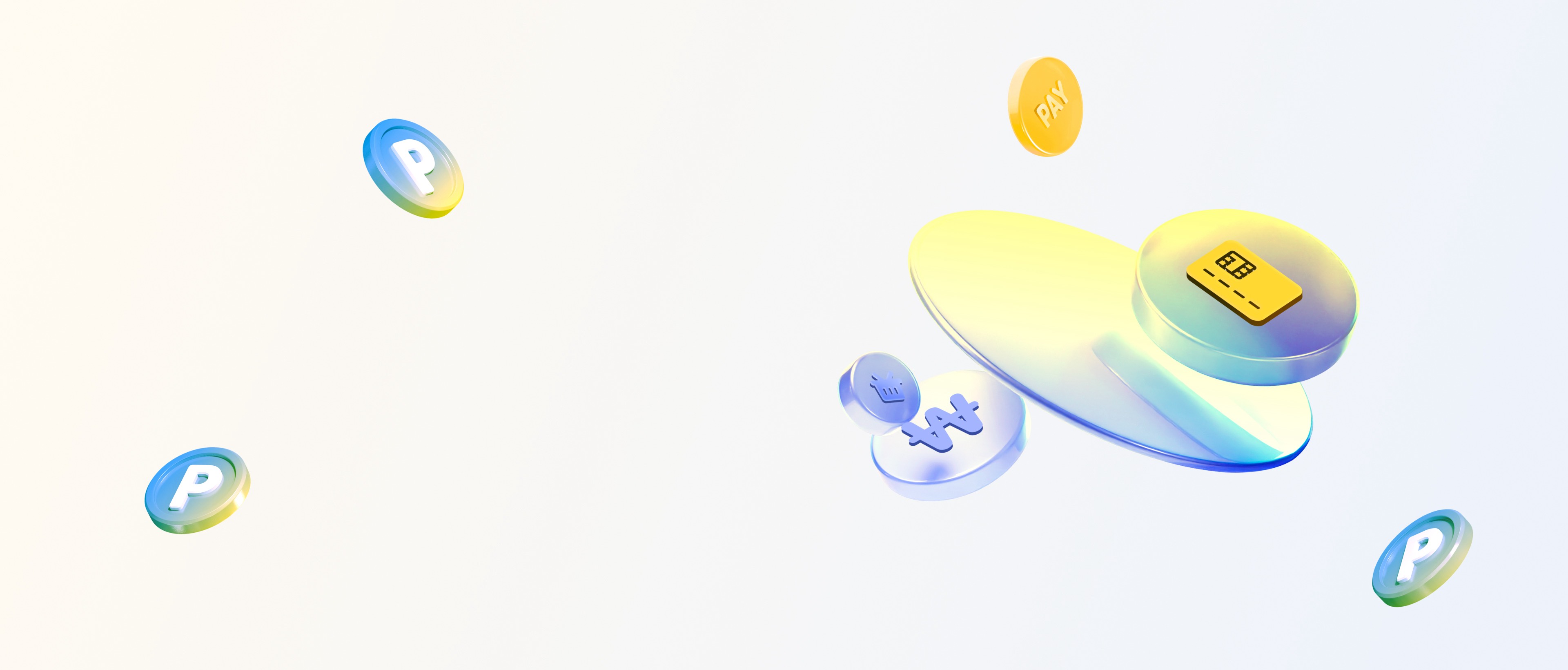 결제수단을 상징하는 차일드페이 3D 오브젝트